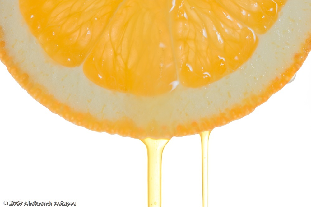 Juicy orange slice